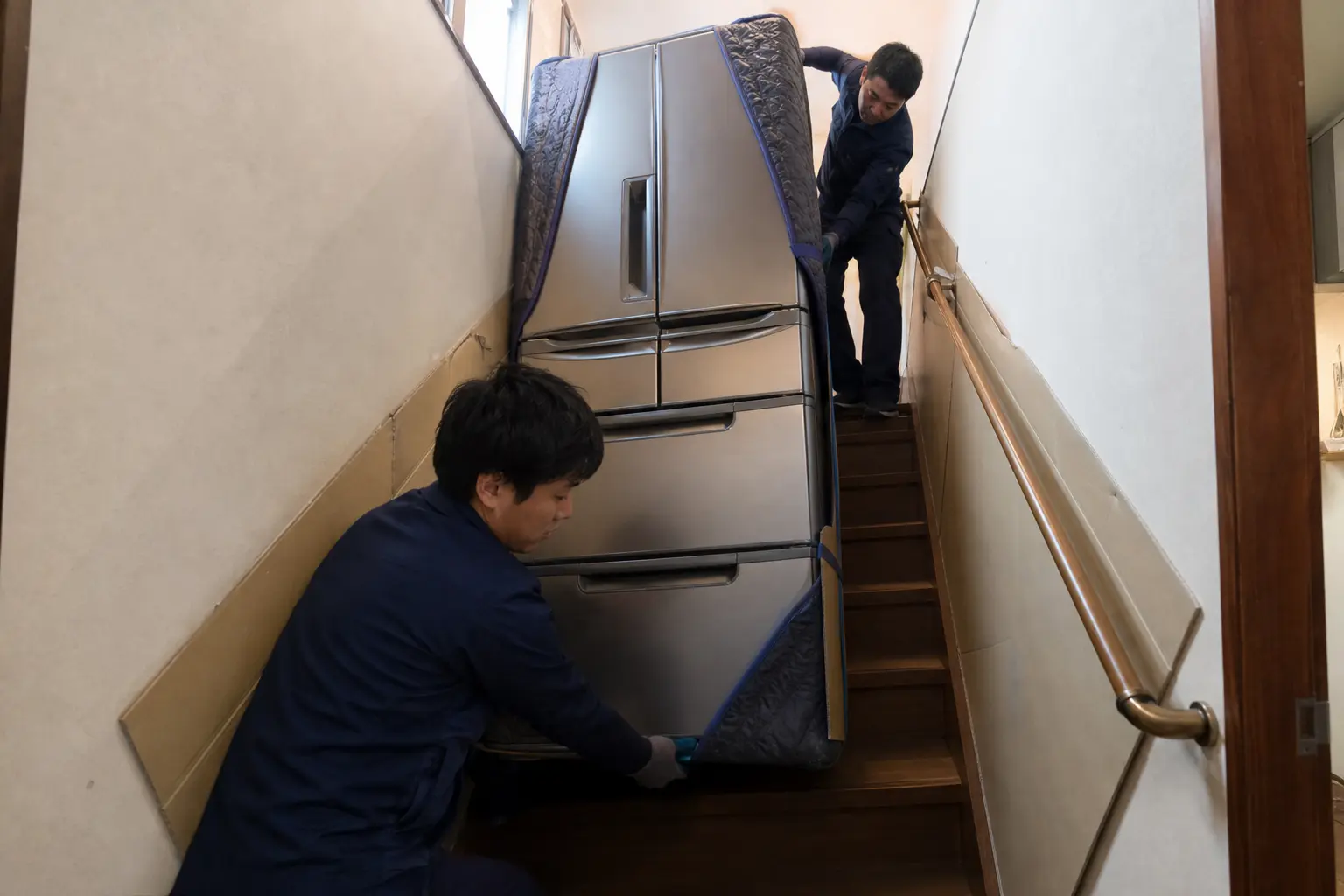 重量のあるものも階段から搬出